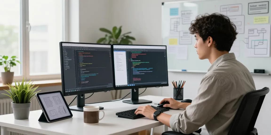 Professional workspace illustrating the WPS Official Website in a software development environment.