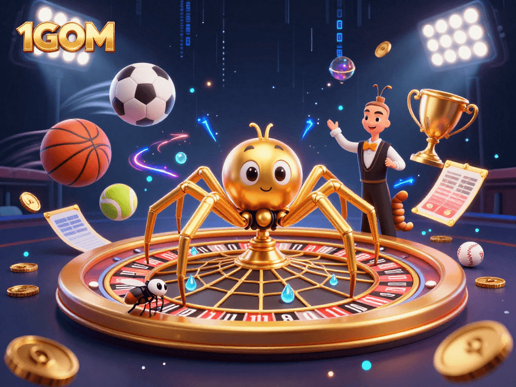 Bet on winning strategies with 1GOM in a dynamic casino setting featuring exciting game elements.