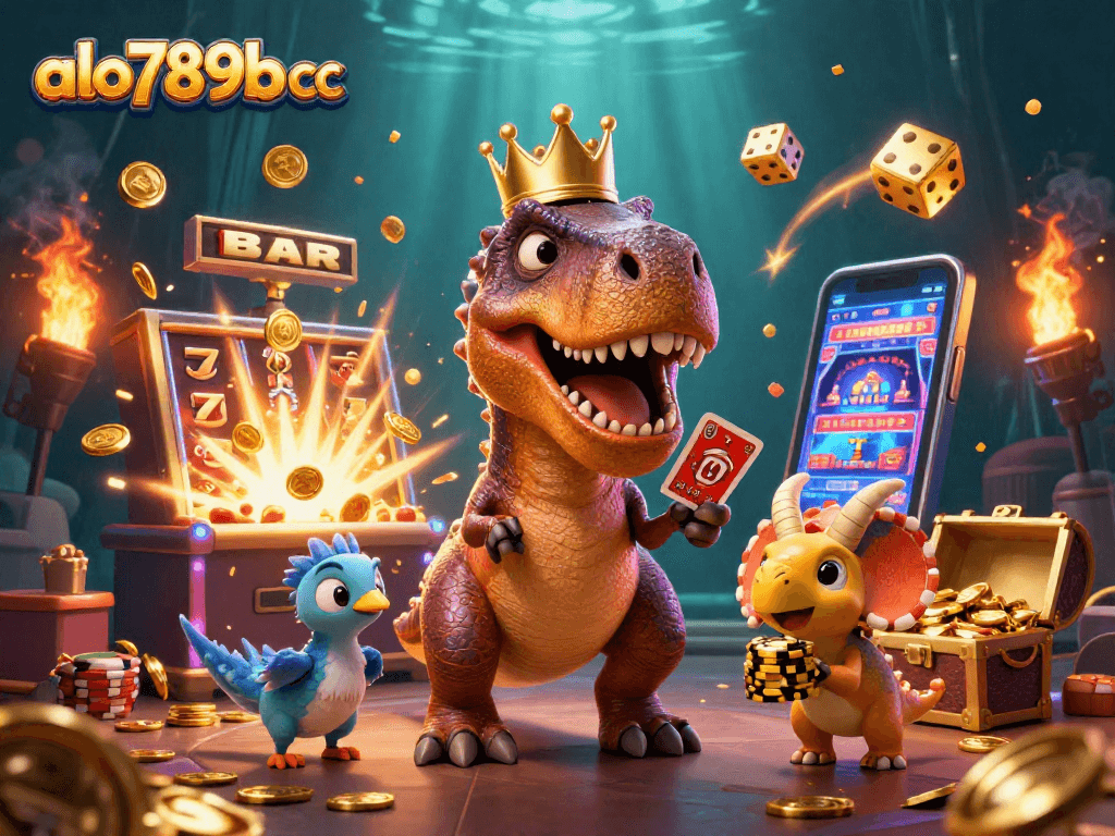 Experience the thrilling games at alo789b cc with a colorful casino scene filled with excitement.