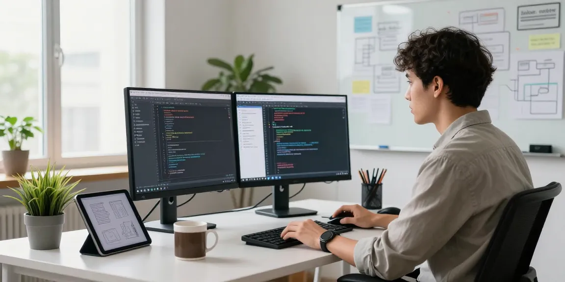 Professional workspace illustrating the WPS Official Website in a software development environment.