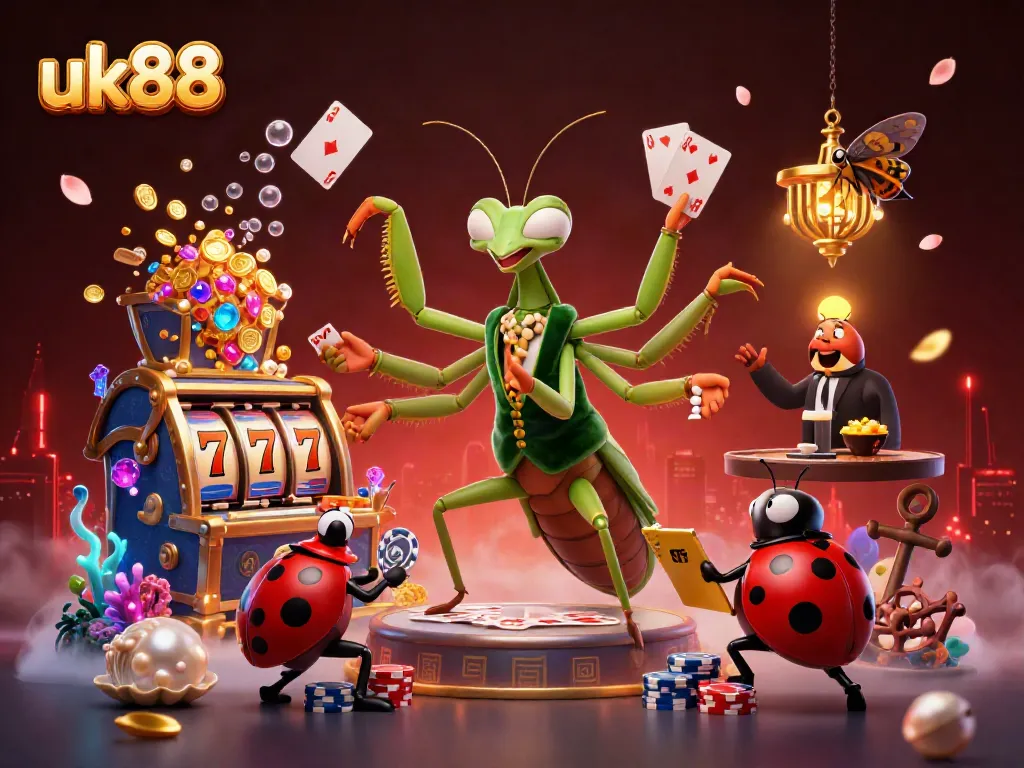 Experience exciting wins at uk88 with a vibrant casino scene featuring unique characters and dynamic game elements.