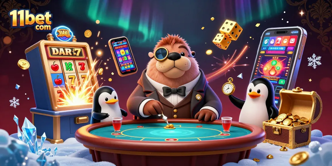 Experience thrilling moments at 11bet com with unique characters in an underwater casino setting.
