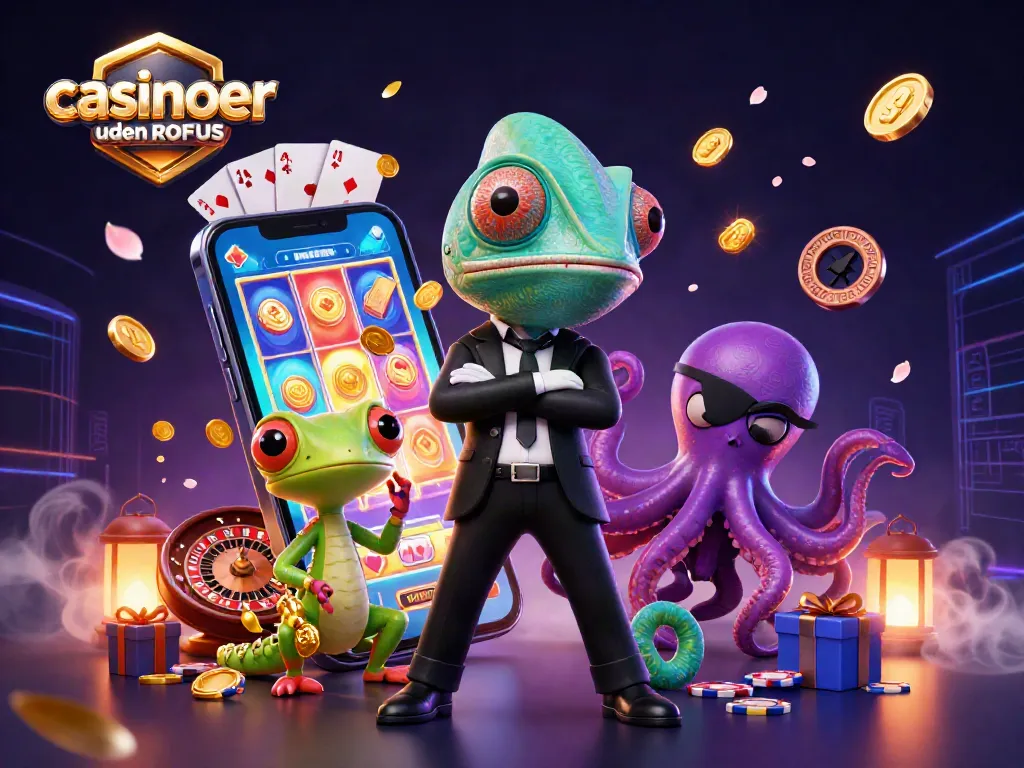Engage with casinoer uden ROFUS as vibrant characters embark on a thrilling gaming quest.