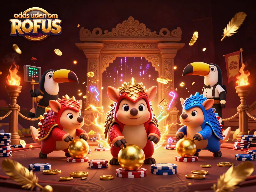 Experience thrilling odds uden om ROFUS with rival pangolins competing in an exciting casino setting.